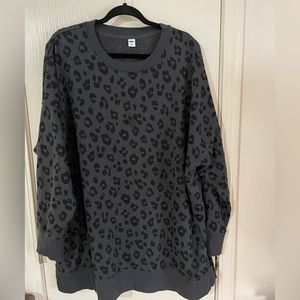 Leopard print tunic sweatshirt 🐆 🖤